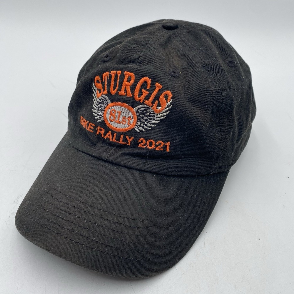 Sturgis Black Hills 81st Rally 2021 Hat Baseball Black Cotton‎ Strapback Adjust